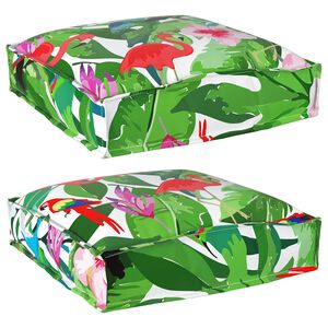 vidaXL Kissen Floral 2 pcs Mehrfarbig 40 x 40 x 8 cm Oxford-Stoff