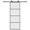 vidaXL Schiebet&uuml;r mit Beschlag Schwarz 76x205 cm ESG-Glas