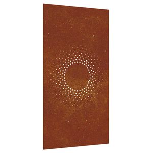 vidaXL Garten-Wanddeko 105x55 cm Cortenstahl Sonne-Design