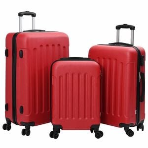 vidaXL Koffer mit Schloss 3 Stk. Rot 50 x 31 x 78 cm ABS Kunststoff