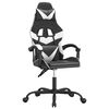 vidaXL Gaming-Stuhl Drehbar Schwarz und Wei&szlig; Kunstleder