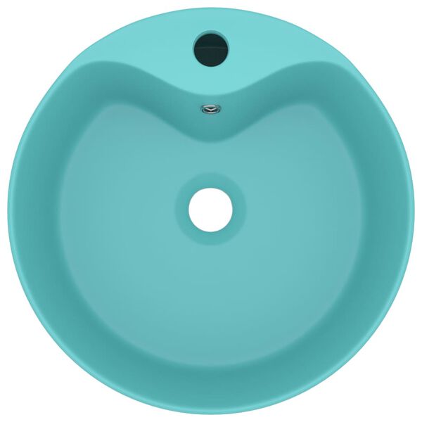 vidaXL Luxus-Waschbecken mit &Uuml;berlauf Matt Hellgr&uuml;n 36x13 cm Keramik