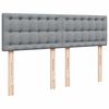 vidaXL Boxspringbett mit Matratze Hellgrau 140x200 cm Stoff