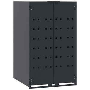 vidaXL M&uuml;lltonnenbox f&uuml;r Einzeltonne Anthrazit 69x79x117 cm Stahl