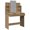 vidaXL Schminktisch mit LED-Leuchten Artisan-Eiche 96x40x142 cm