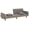 vidaXL Schlafsofa mit Kissen Taupe Stoff