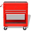 vidaXL Werkzeugwagen Rot 70,5 x 37 x 71 cm Stahl