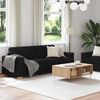 vidaXL 2-teiliges Sofa-Set mit Kissen, schwarzer Stoff