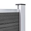 vidaXL Zaunelement Set WPC 353x105 cm Schwarz
