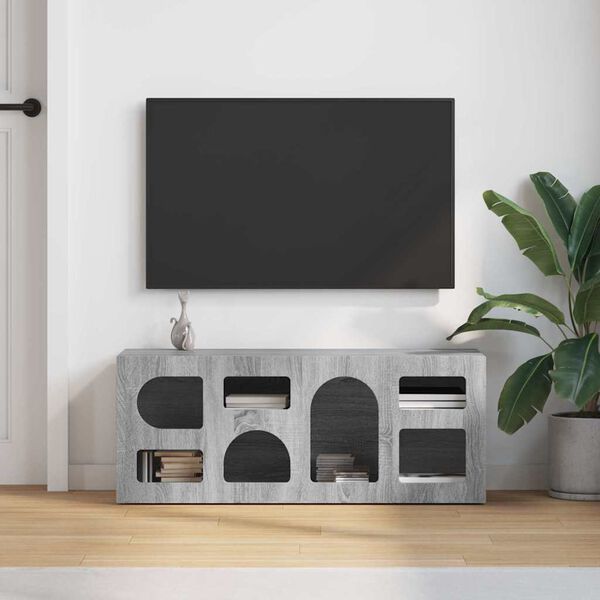 vidaXL TV-Schr&auml;nk Graues Sonoma 100 x 35 x 40 cm Holzwerkstoff