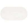 vidaXL Tischplatte Wei&szlig; 100x50x2,5 cm Massivholz Kiefer Oval