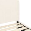 vidaXL Kinderbettgestell mit Kopfteil Creme 90 x 200 cm Schafstoff