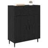 vidaXL Sideboard Schwarz Eichen-Optik 69,5 x 34 x 90 cm Holzwerkstoff