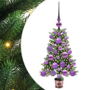 vidaXL Weihnachtsbaum mit 150 LEDs mit St&auml;nder Gr&uuml;n 65 cm PE