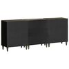 vidaXL 3-tlg. Sideboards Hellgrau 60x33,5x75 cm Massivholz Mango
