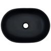 vidaXL Aufsatzwaschbecken Schwarz und Grau Oval 47x33x13 cm Keramik
