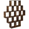 vidaXL Wandregal Raucheiche 120 x 20 x 136 cm Holzwerkstoff
