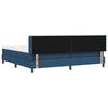 vidaXL Boxspringbett mit Matratze Blau 200 x 200 cm Polyester