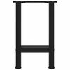 vidaXL Couchtischbeine Schwarz 2 Stk. 38x(42-43) cm Stahl