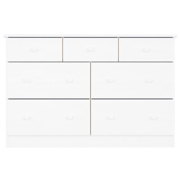 vidaXL Kommode ALTA Weiß 112x35x73 cm Massivholz Kiefer