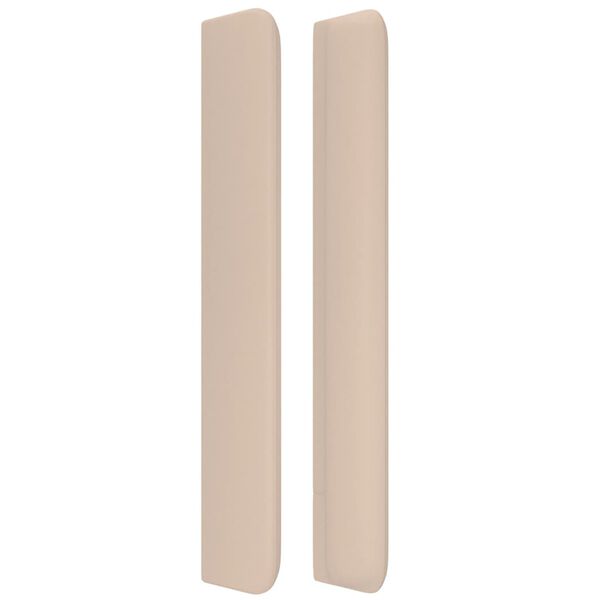 vidaXL Kopfteil mit Ohren Cappuccino-Braun 163x16x118/128cm Kunstleder