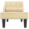 vidaXL Chaiselongue mit Nackenrolle Creme Samt