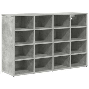 vidaXL Schuhschrank 103 x 30 x 67 cm Holzwerkstoff Betongrau