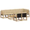 vidaXL Outdoor-Sofagarnitur 9 stk. Wei&szlig; und Beige