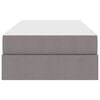 vidaXL Aufbewahrungsbett mit Matratze Taupe 100 x 200 cm Polyester