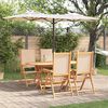 vidaXL Garten Essgruppe 5 pcs Beige Massivholz Akazie