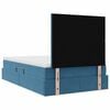 vidaXL Bett mit Stauraum und LED mit Matratze Blau 120 x 190 cm Samt