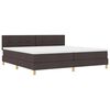 vidaXL Boxspringbett mit Matratze Dunkelbraun 200 x 200 cm Stoff