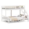 vidaXL Etagenbett 80x200/140x200 cm Wei&szlig; Massivholz Kiefer