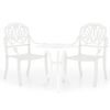vidaXL 3-tlg. Bistro-Set Aluminiumguss Wei&szlig;
