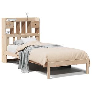 vidaXL B&uuml;cherregalbett ohne Matratze 75x190 cm Massivholz Kiefer
