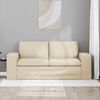 vidaXL Sofa 140cm Creme Metall