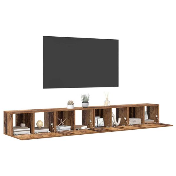 vidaXL TV-Schrankset 4 pcs Altholz 60 x 30 x 30 cm Holzwerkstoff