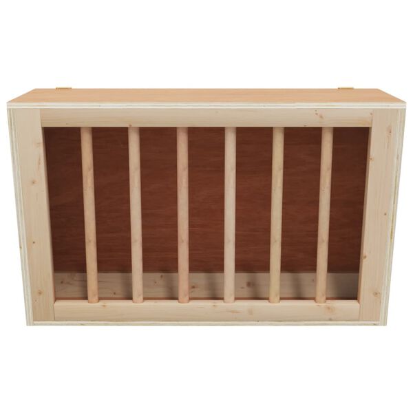 vidaXL Heuraufe f&uuml;r Kaninchen 37x18,5x23 cm Massivholz Tanne