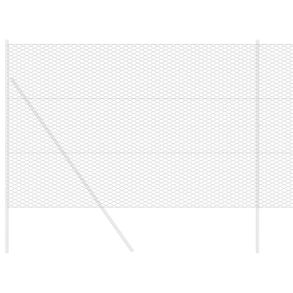 vidaXL Hexagonzaun Grau 1,6 x 100 m PVC