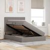 vidaXL Aufbewahrungsbett mit Matratze Taupe 140 x 190 cm Polyester
