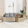 vidaXL Garten-Sofa-Set mit Kissen mit Kissen 5 pcs Beige und Hellgrau
