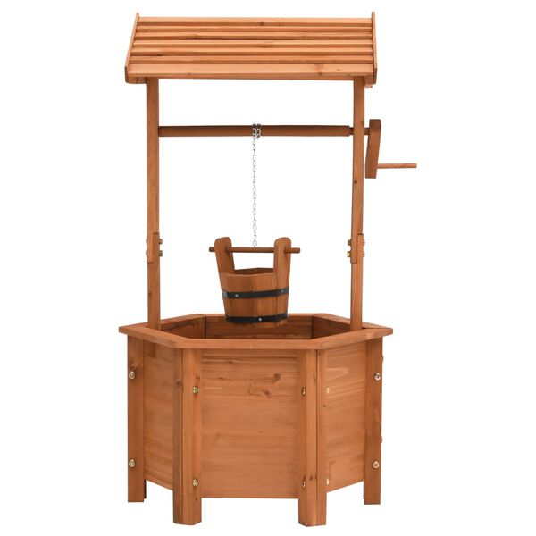vidaXL Wunschbrunnen-Pflanzk&uuml;bel 40x40x84 cm Tannenholz