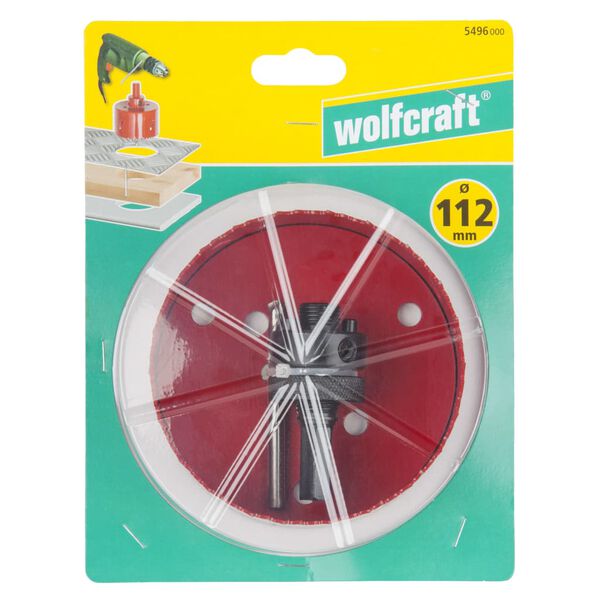 wolfcraft Lochs&auml;ge 112 mm Bimetall Rot 5496000