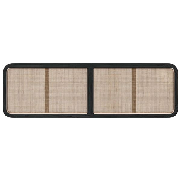 vidaXL Kopfteil mit Kopfteil Schwarz 180 x 55 x 3 cm Rattan