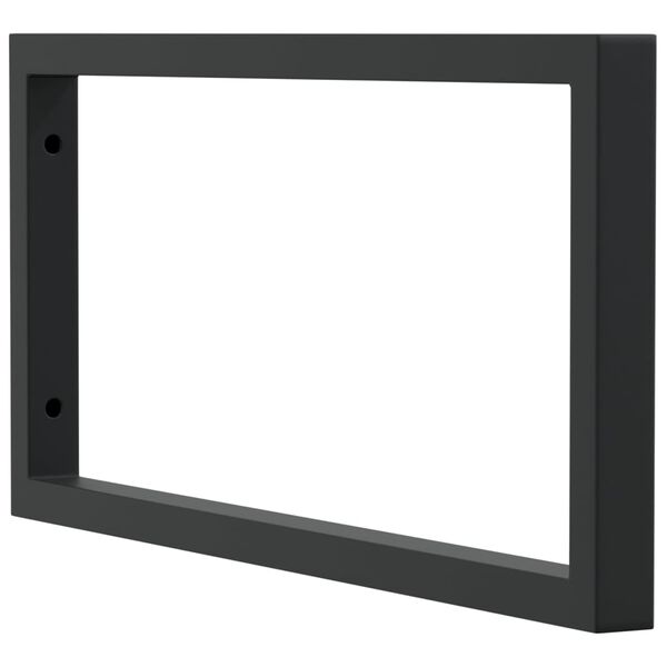 vidaXL Waschtisch-Halterungen 2 Stk. Schwarz Rechteckig Stahl