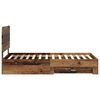 vidaXL Bettrahmen mit Kopfteil Altholz 100 x 200 cm Holzwerkstoff