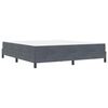 vidaXL Boxspringbett mit Matratze Dunkelgrau 180 x 210 cm Stoff