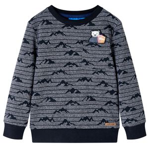 Kinder-Sweatshirt Marineblau Melange 104