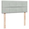 vidaXL Boxspringbett mit Matratze Hellgrau 120x200 cm Samt