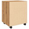 vidaXL Mobiler Aktenschrank mit Rollen Artisan Eichen-Optik 45x38x54cm
